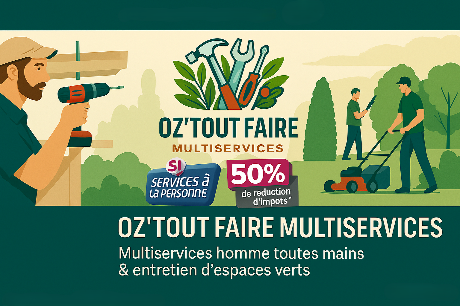 Illustration d'accueil OZ'TOUT FAIRE MULTISERVICES